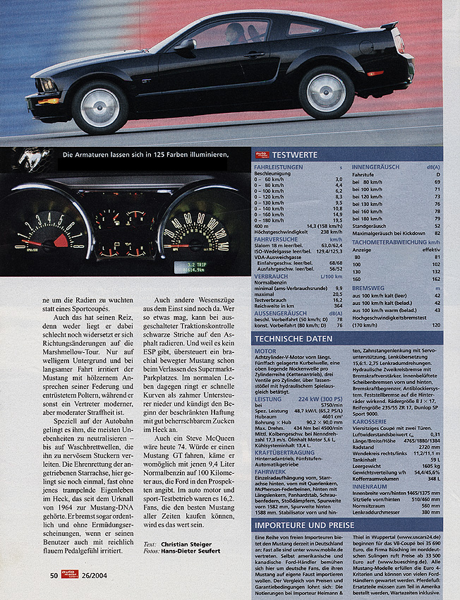 Auto Motor & Sport - 2005 Ford Mustang - Seite 6