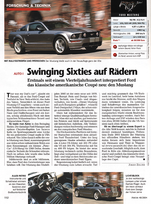 2005 Ford Mustang GT V8 + V6